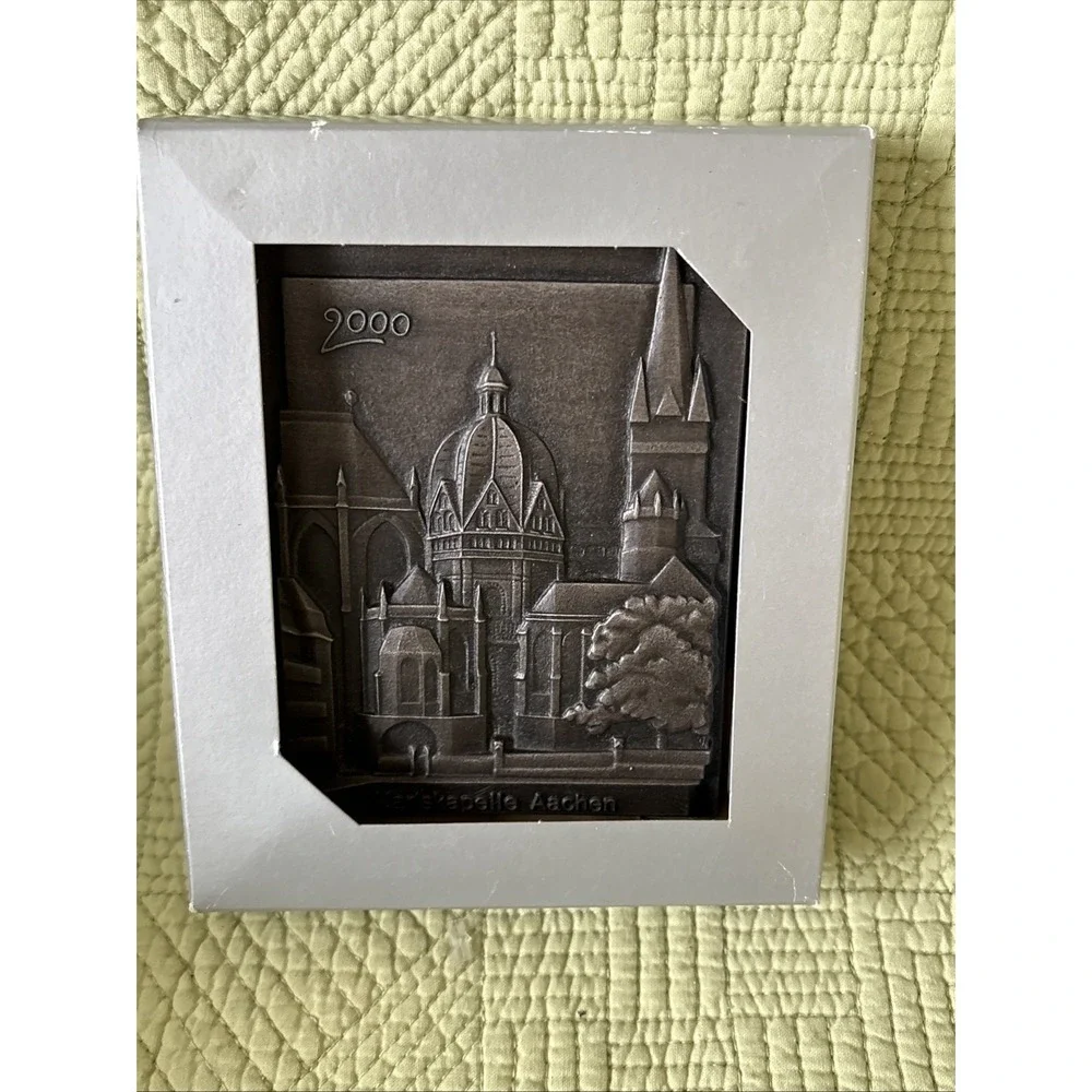 Buderus Karlskapelle Aachen 2000 Cast Iron Relief Plaque German Kunstguss Boxed